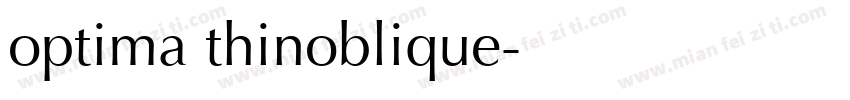 optima thinoblique字体转换